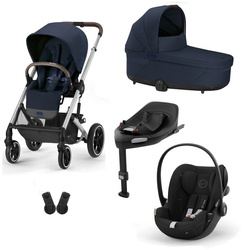 Cybex Balios S Lux Babytrage + Cloud G I-Size 0-13kg Autositz + G Base + Adapter Ocean Blue