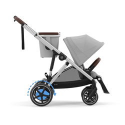 Cybex E-Gazelle S Assisted Kinderwagen Silver Stone Grey Frame