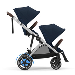 Cybex E-Gazelle S Assisted Twin Rollstuhl Silber Frame Ocean Blue