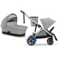 Cybex E-Gazelle S Unterstützter Kinderwagen Jahr für Jahr Stein Grau