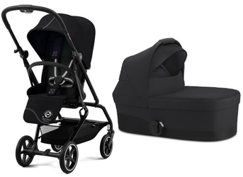 Cybex Eezy S Twist + Plus 2 Kinderwagen Moon Black Black Frame 2023