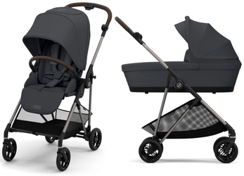 Cybex Melio New Deep Sleeper Kinderwagenrahmen Taupe Monument Grau