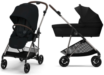 Cybex Melio New Deep Sleeper Kinderwagenrahmen Taupe Moon Black